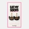 Eat My Socks Cat Küpe