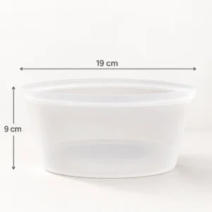 Lubblu Moi 450 ml 0 Platinum Silikon Gıda Saklama Kabı – Şeffaf