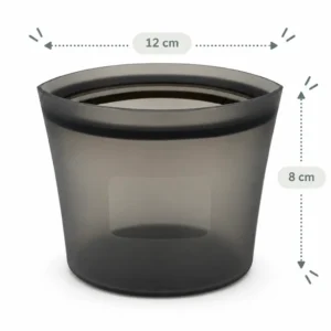 Lubblu Moi 250 ml 0 Platinum Silikon Gıda Saklama Kabı – Gri