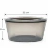 Lubblu Moi 680 ml 0 Platinum Silikon Gıda Saklama Kabı – Gri