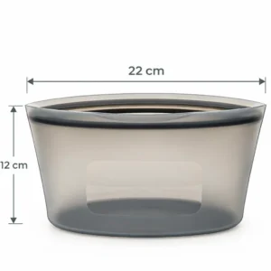 Lubblu Moi 680 ml 0 Platinum Silikon Gıda Saklama Kabı – Gri