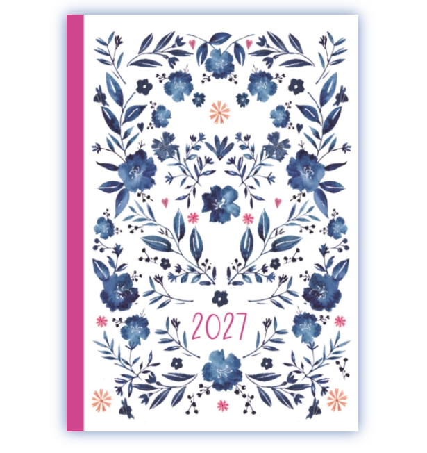 Fashion Diary Blue Willow A6 2027 Haftalık Ajanda