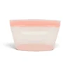 Lubblu 2'li Ola Set – 500 ml 0 Platinum Silikon Gıda Saklama Kabı – Pembe, Şeffaf