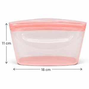 Lubblu Ola 500 ml 0 Platinum Silikon Gıda Saklama Kabı – Pembe