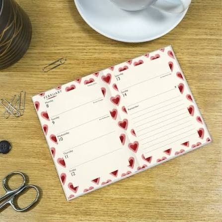 Emma Bridgewater Double Hearts A6 2027 Haftalık Ajanda