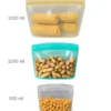 Lubblu 3'lü Ola Set – 500 / 1000 / 1500 ml 0 Platinum Silikon Gıda Saklama Kabı – Şeffaf, Yeşil, Sarı