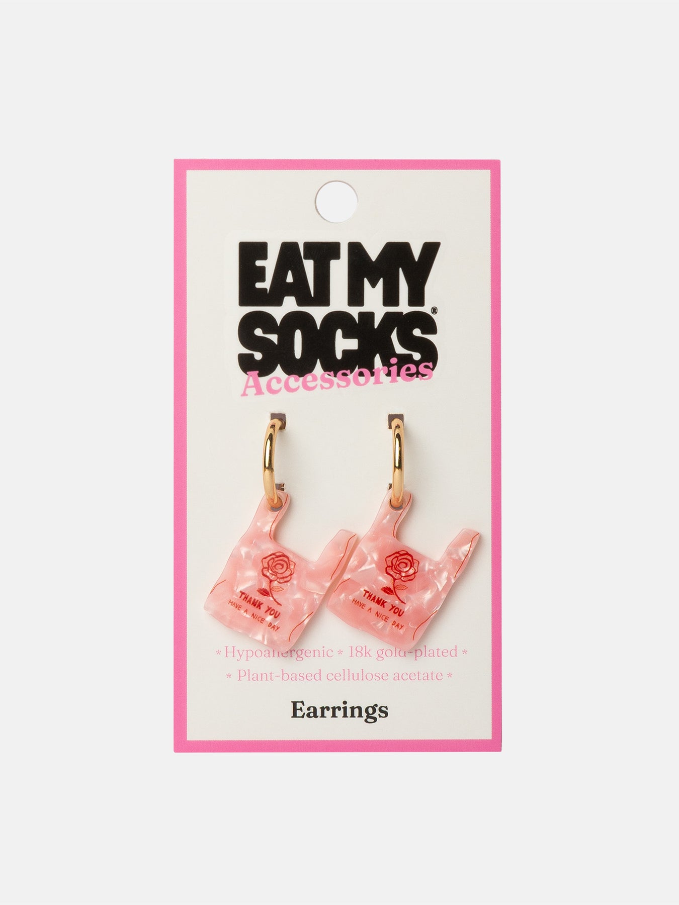 Eat My Socks Thank You Bag Küpe
