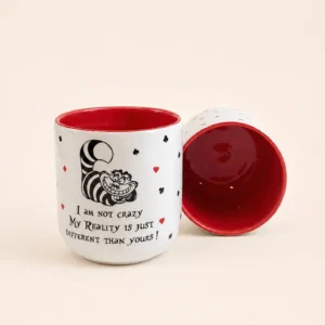 Alice in Wonderland Kulpsuz Seramik Kupa (Cheshire Kedisi)